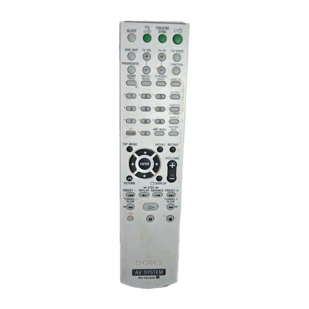 Sony RM-ADU003 AV Remote Genuine for DAV-DZ120 HCD-DZ120 DAV-DZ210D HCD-DZ210D